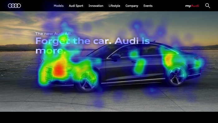 Experiment heatmap of Audi.com